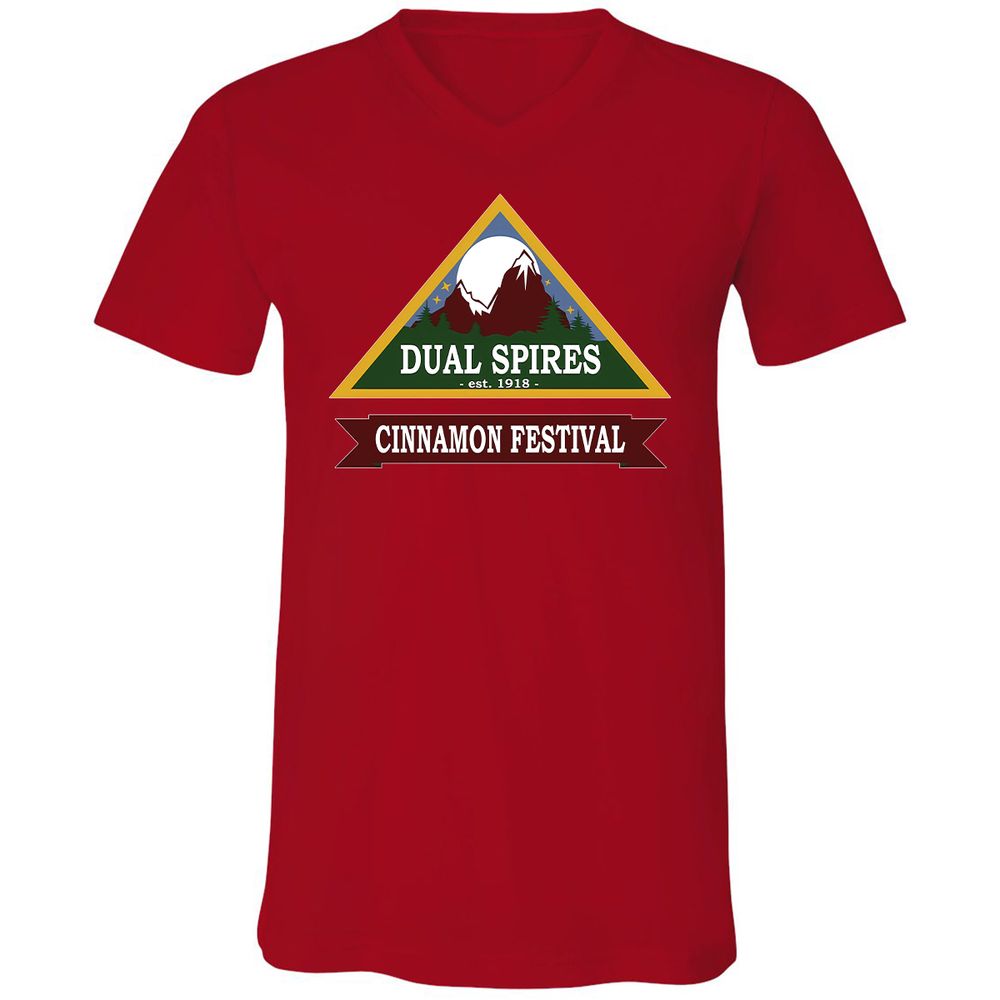 Unisex V-Neck T-Shirt - KAP7CHR7 - Red - 3