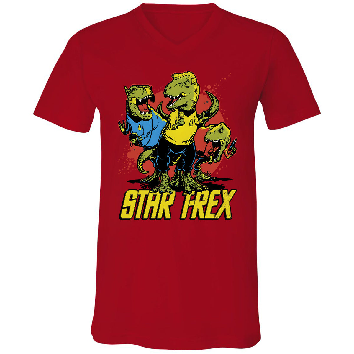 Unisex V-Neck T-Shirt - AWFF368G - Red - 3