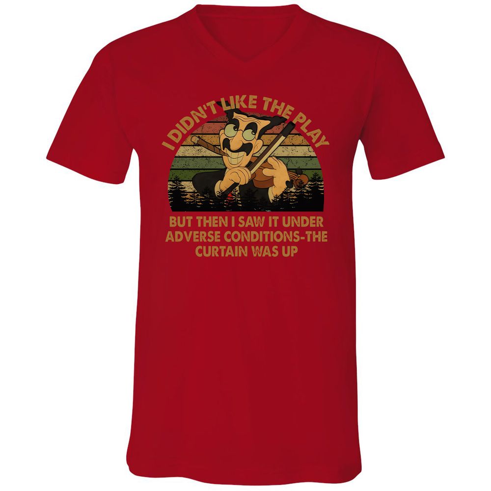Unisex V-Neck T-Shirt - 22PB9HLL - Red - 3