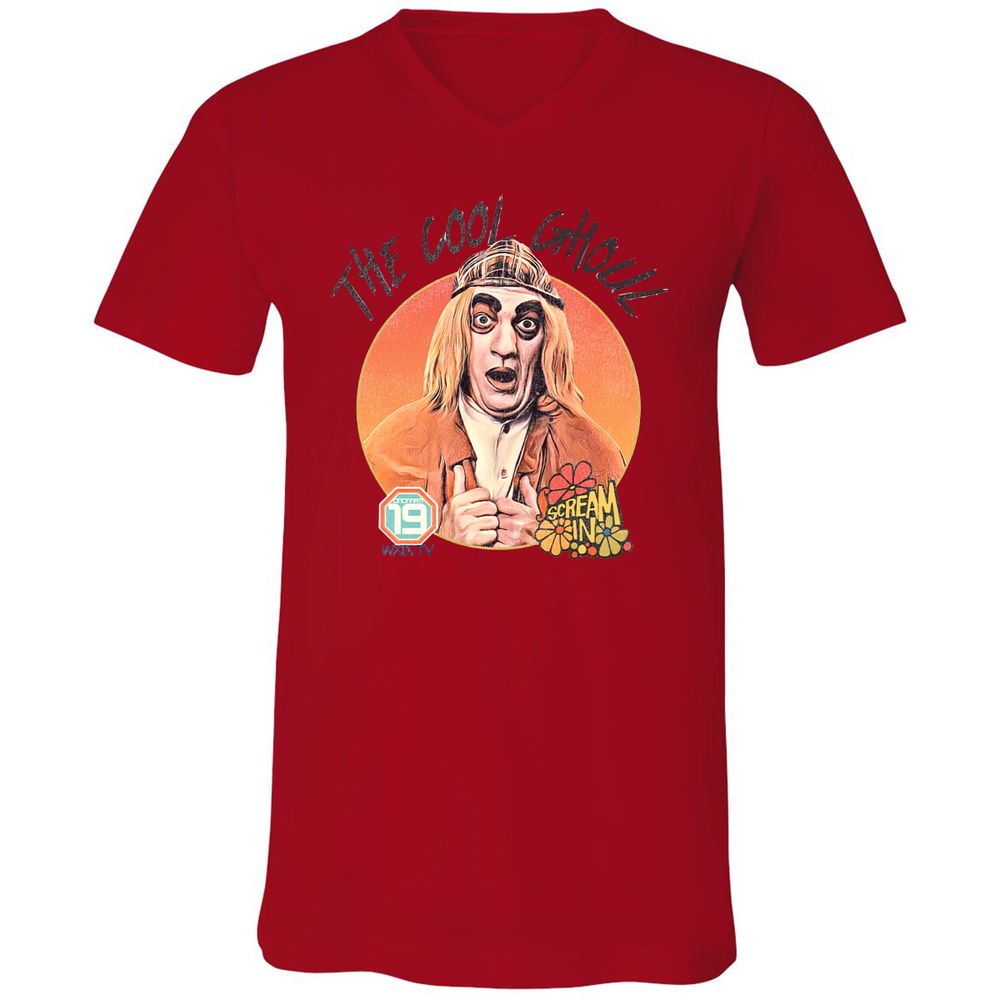 Unisex V-Neck T-Shirt - FEFJDZJ9 - Red - 3