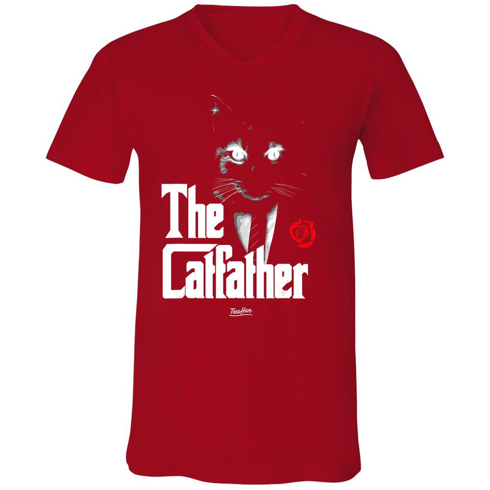Unisex V-Neck T-Shirt - LBD55TF6 - Red - 3