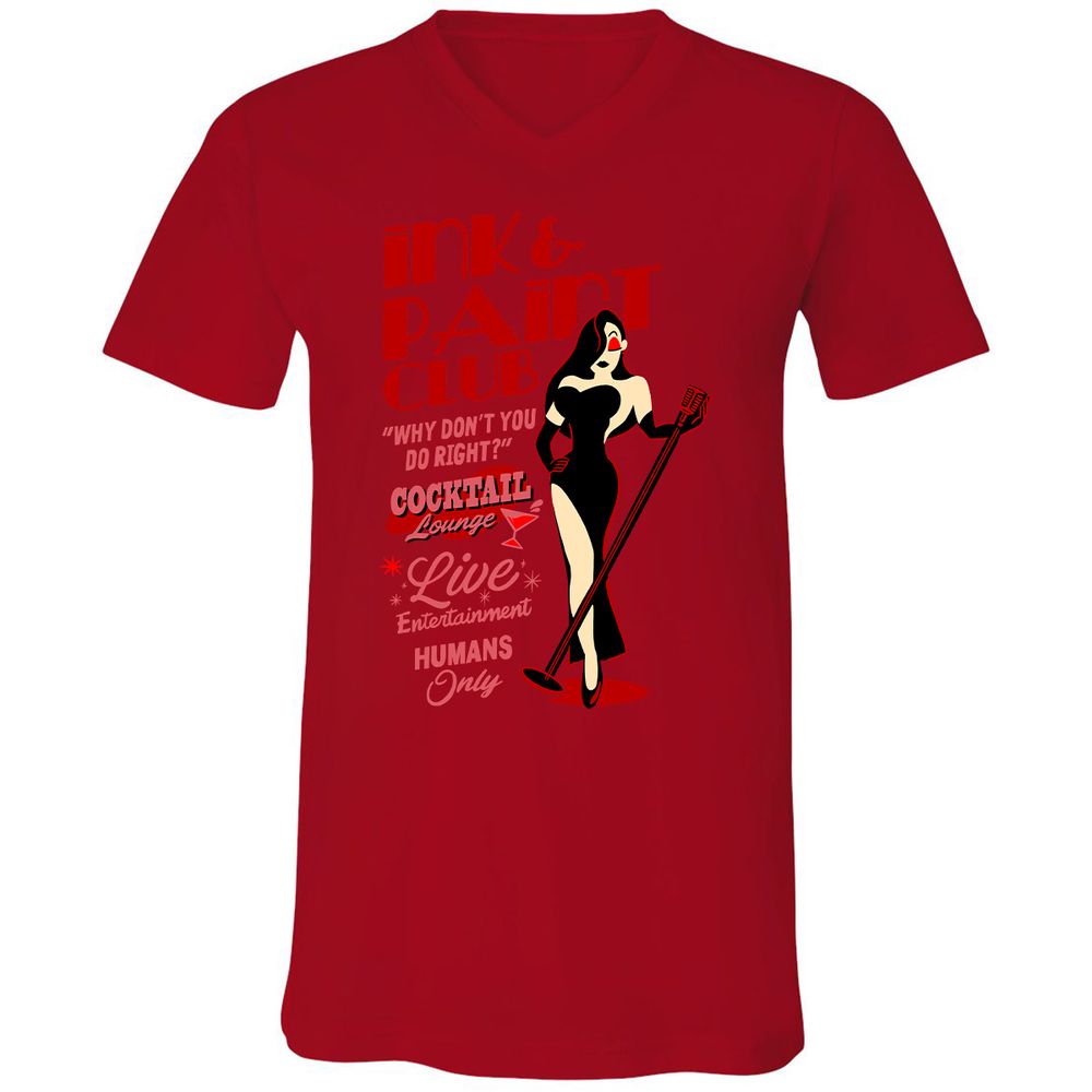 Unisex V-Neck T-Shirt - 3X1G26ZN - Red - 3