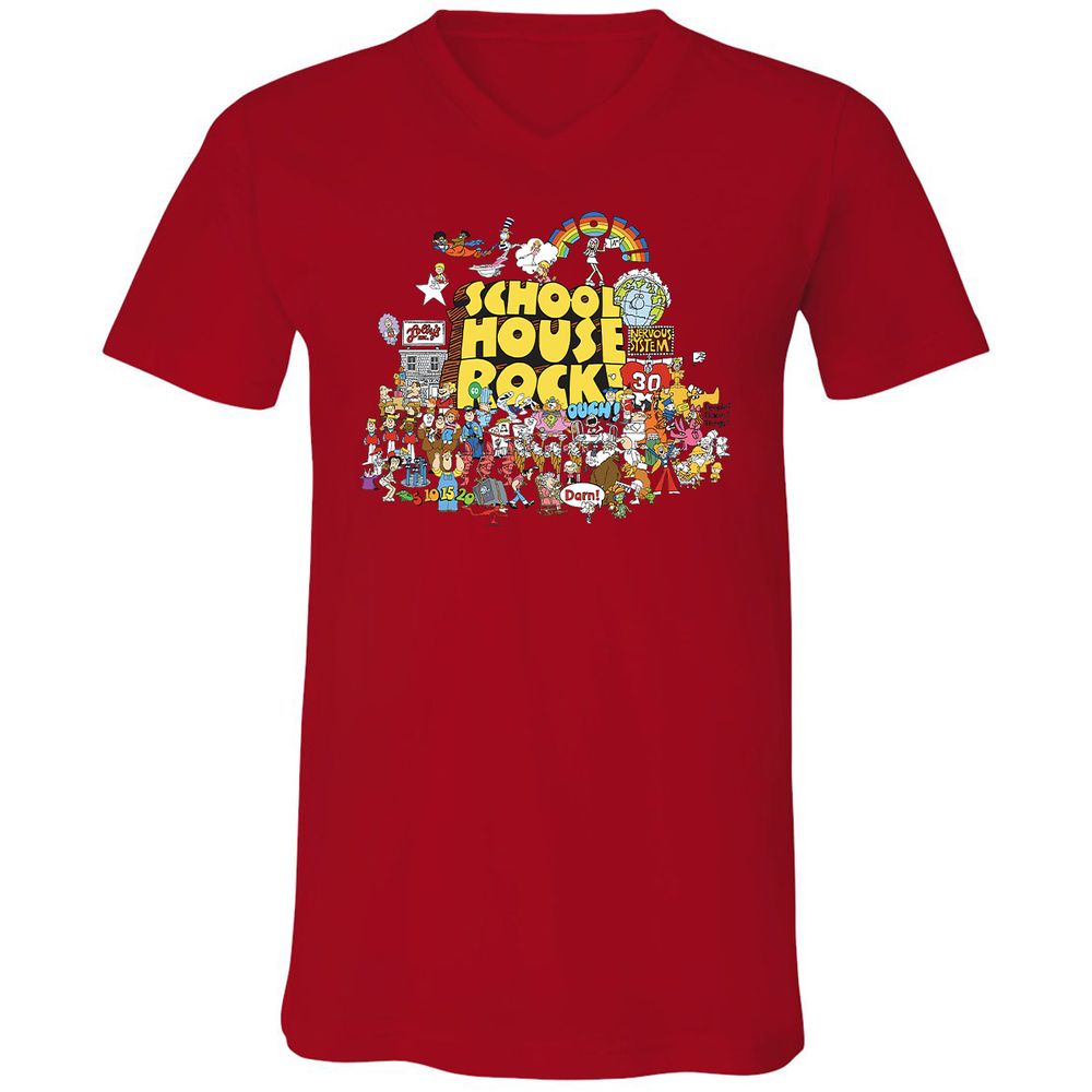 Unisex V-Neck T-Shirt - 9JCS4MXS - Red - 3