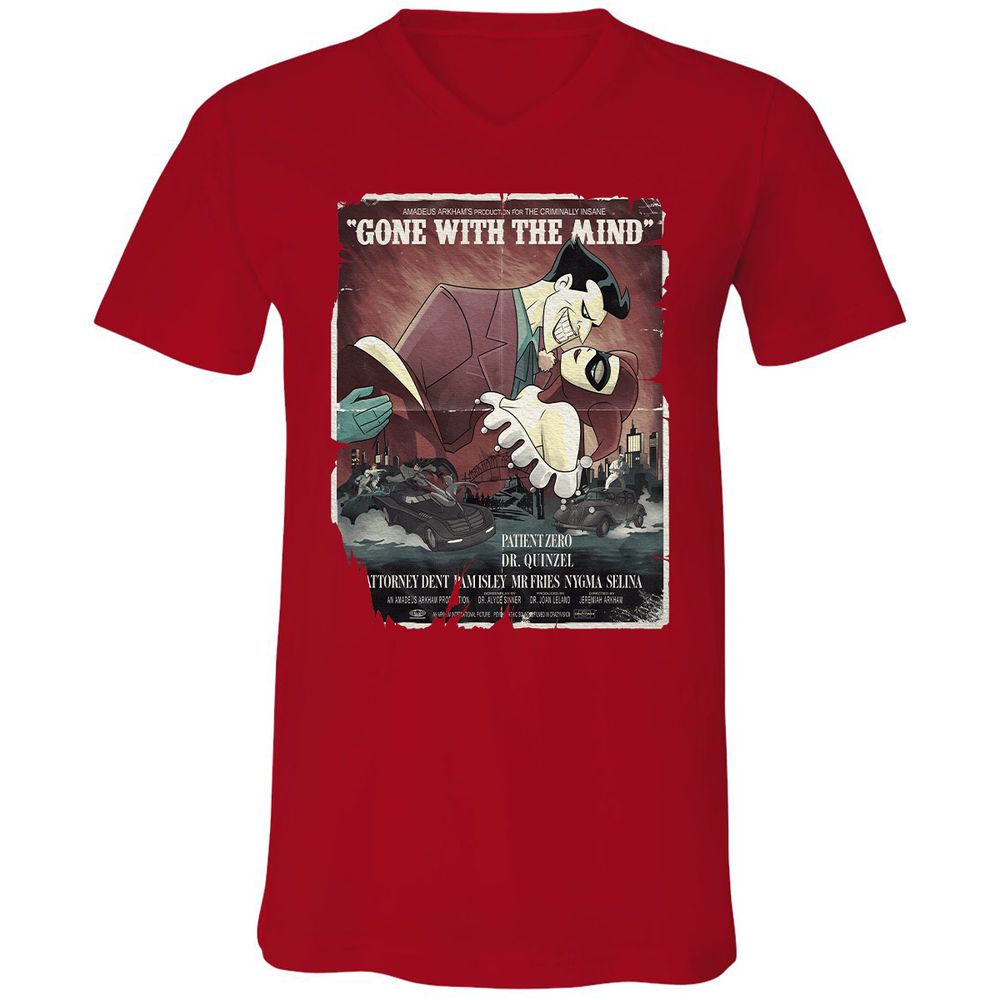 Unisex V-Neck T-Shirt - 7WCQK8PQ - Red - 3