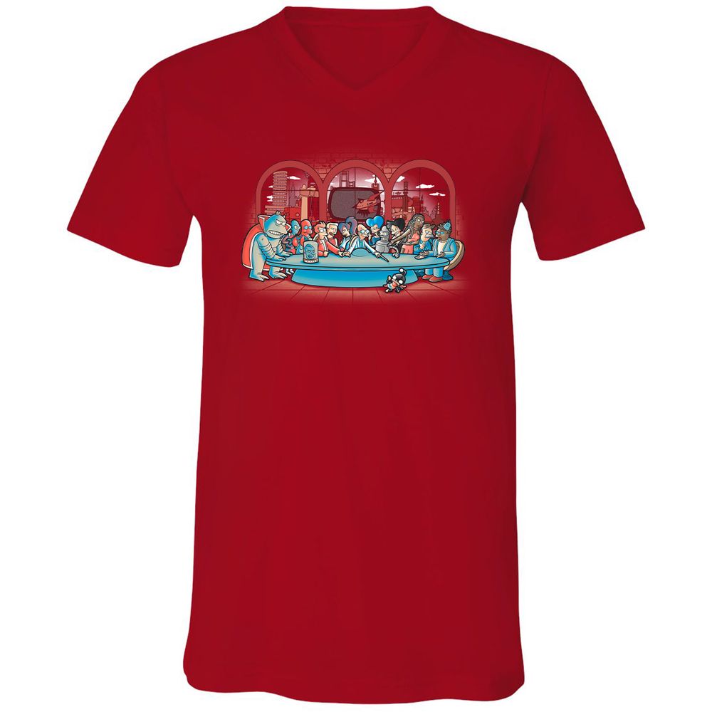 Unisex V-Neck T-Shirt - 3NU52LCA - Red - 3