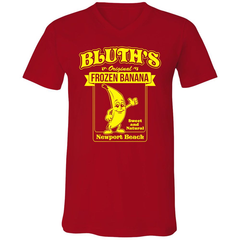 Unisex V-Neck T-Shirt - 2RHSCT7T - Red - 3