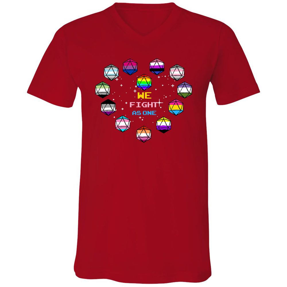 Unisex V-Neck T-Shirt - ENZTBB7N - Red - 3