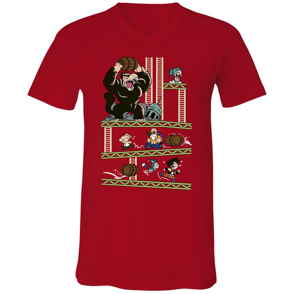 Unisex V-Neck T-Shirt - Z6EZC731 - Red - 3