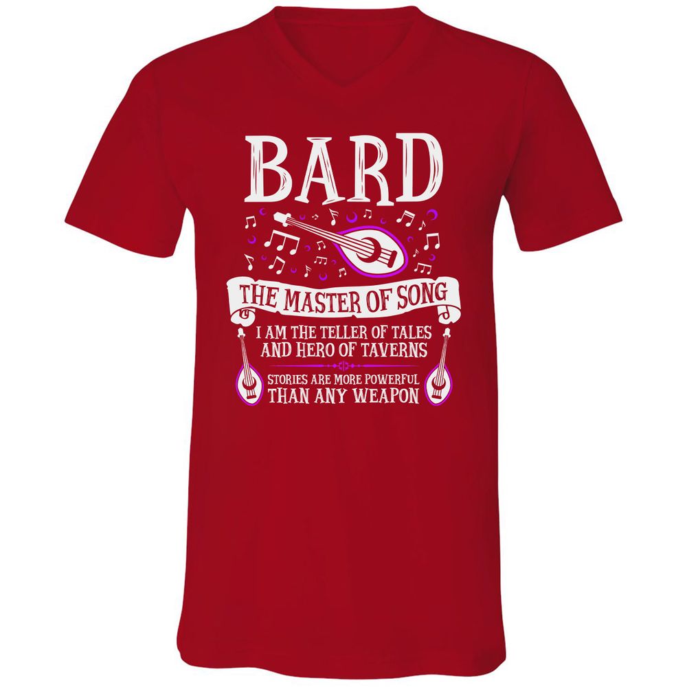 Unisex V-Neck T-Shirt - 5X16LLZN - Red - 3