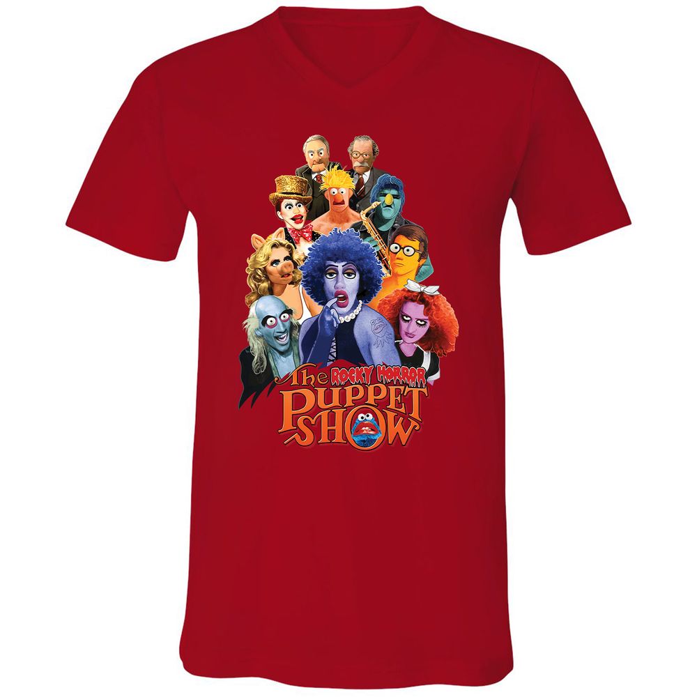 Unisex V-Neck T-Shirt - EKWYRL51 - Red - 3