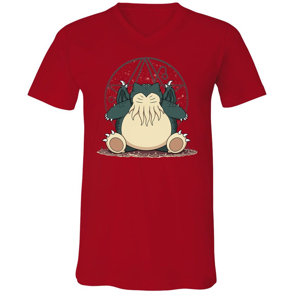 Unisex V-Neck T-Shirt - JVD1WJFV - Red - 3