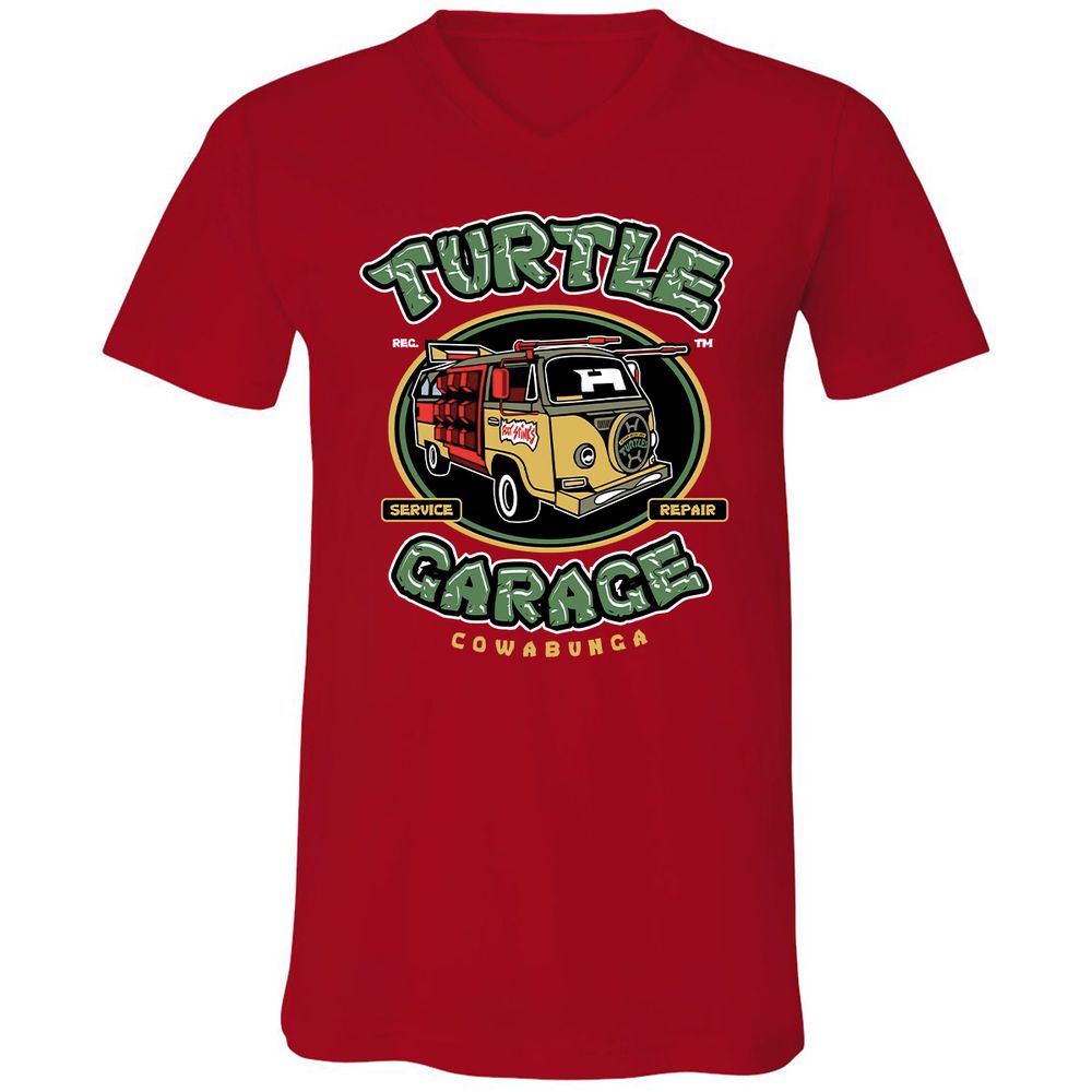 Unisex V-Neck T-Shirt - 29GU3KC3 - Red - 3