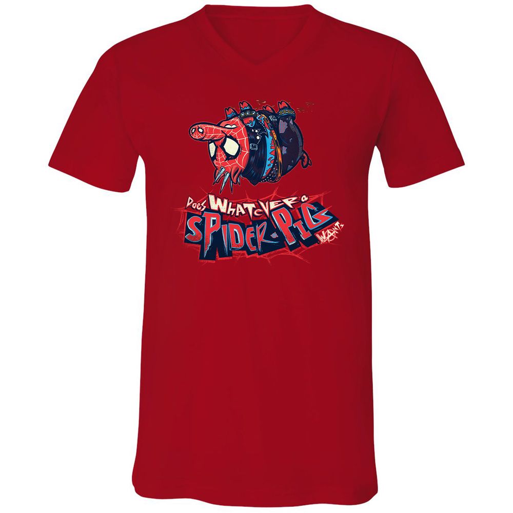 Unisex V-Neck T-Shirt - 73335L24 - Red - 3