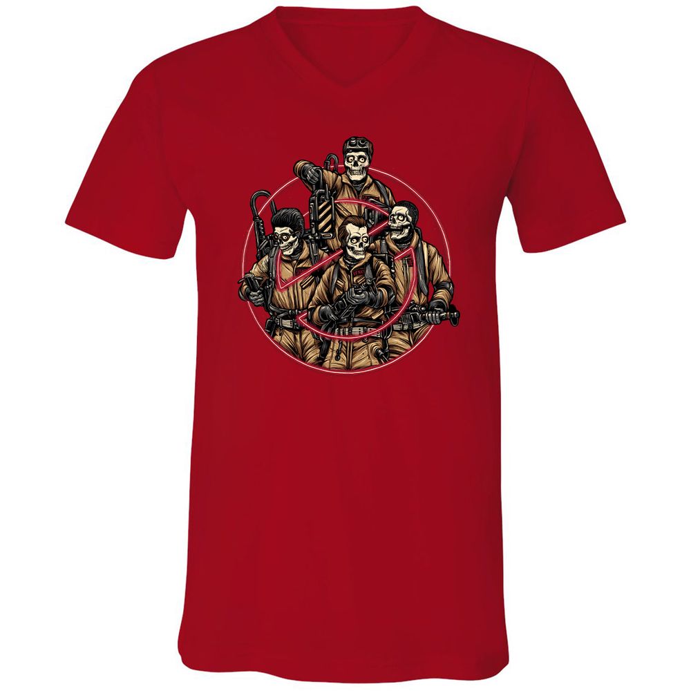 Unisex V-Neck T-Shirt - STEKUBZJ - Red - 3