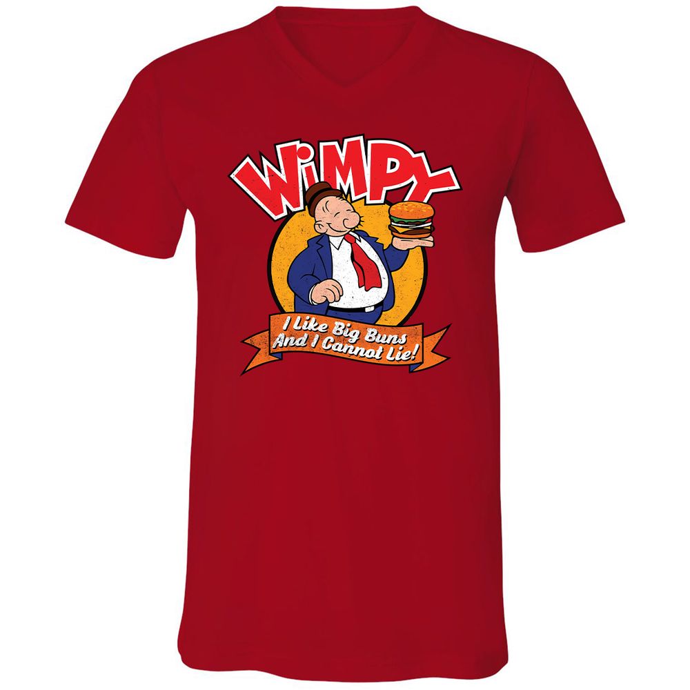 Unisex V-Neck T-Shirt - XCSNX7C6 - Red - 3