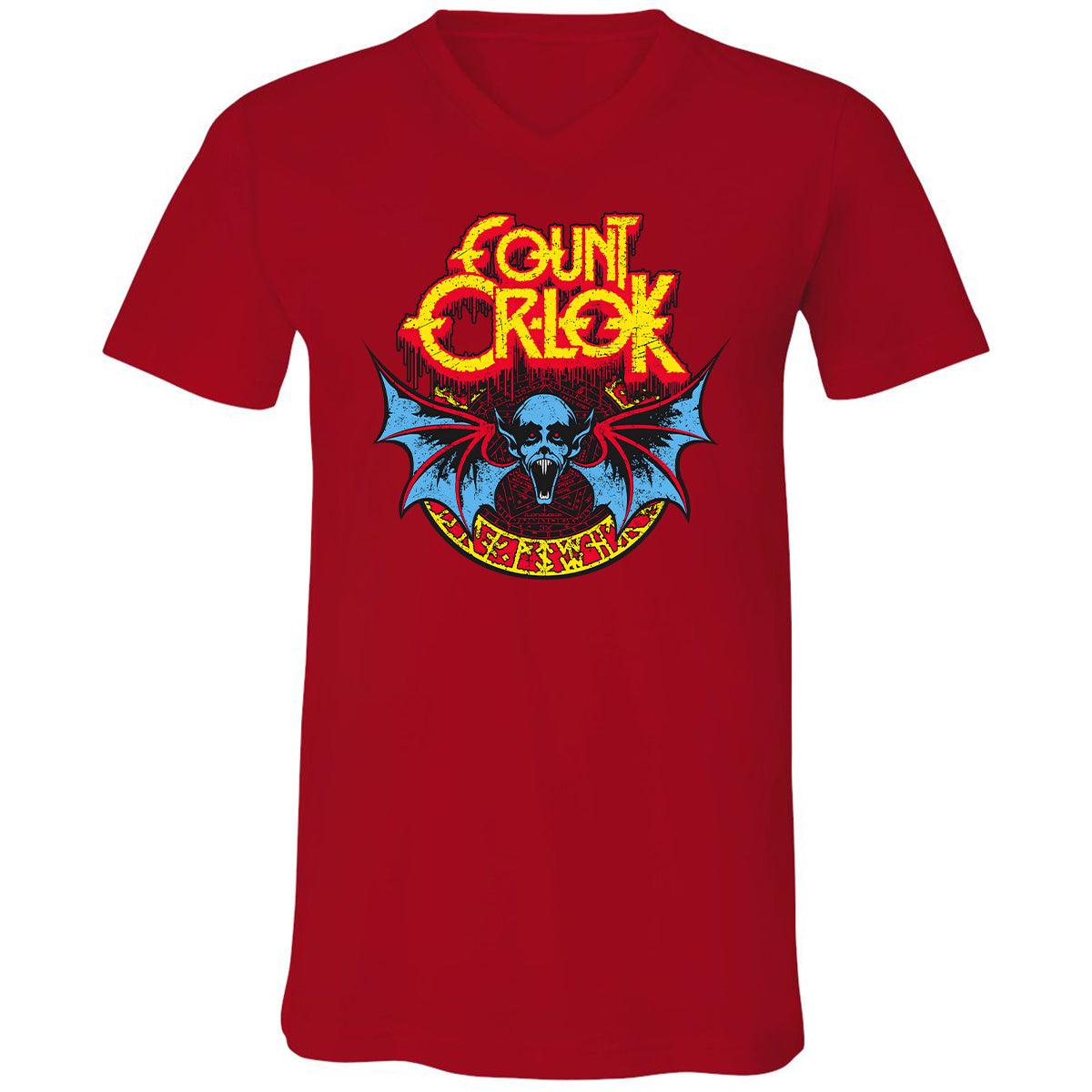 Unisex V-Neck T-Shirt - YWQ2NFPK - Red - 3