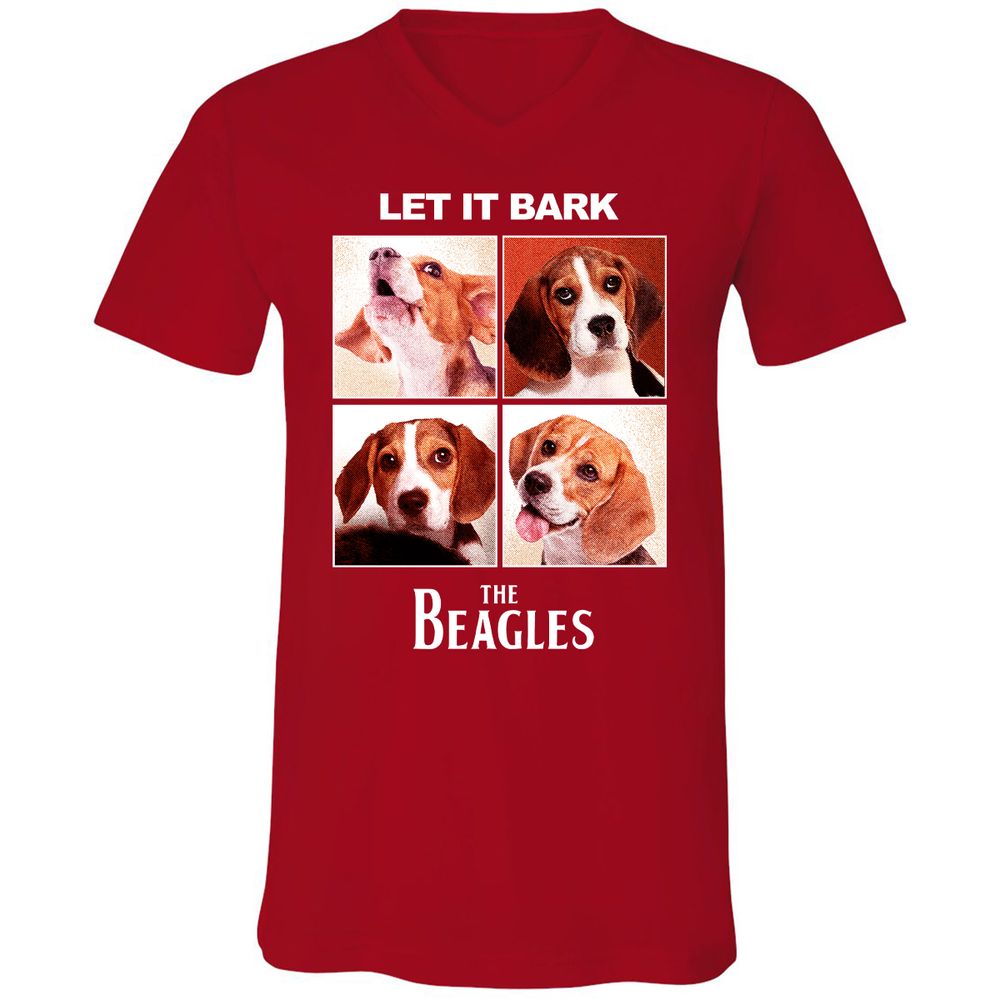 Unisex V-Neck T-Shirt - MFAV9ACB - Red - 3
