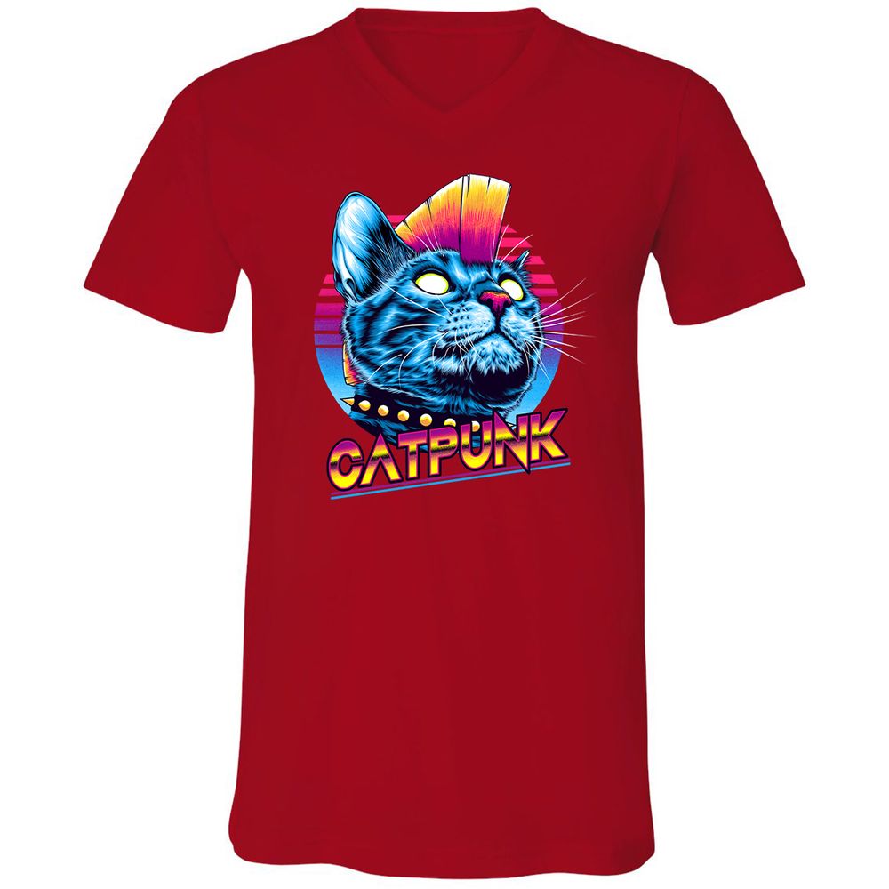 Unisex V-Neck T-Shirt - RL15KK8H - Red - 3