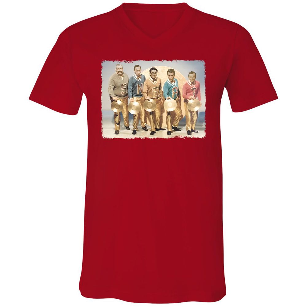 Unisex V-Neck T-Shirt - CCT5EZXX - Red - 3