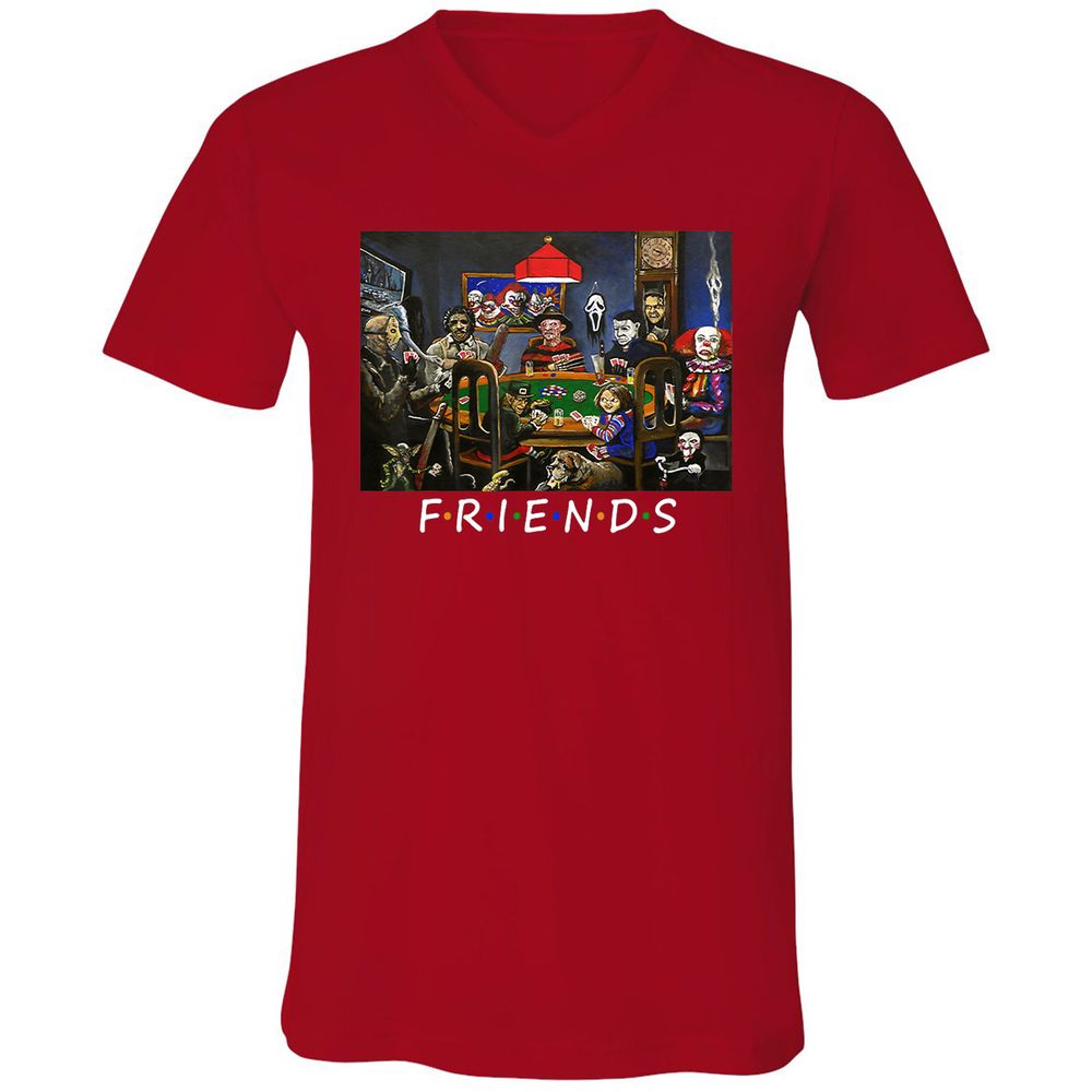 Unisex V-Neck T-Shirt - VBZREE1P - Red - 3