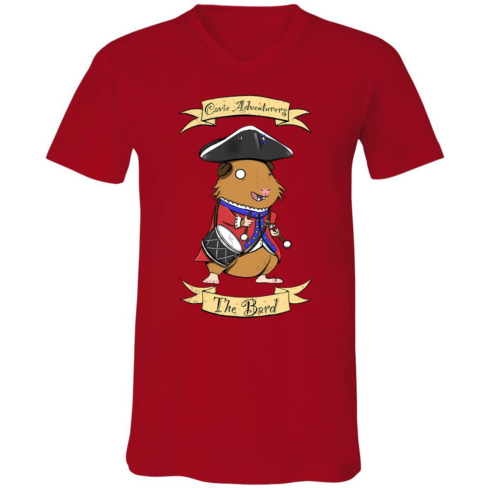 Unisex V-Neck T-Shirt - AZ7JFTVF - Red - 3