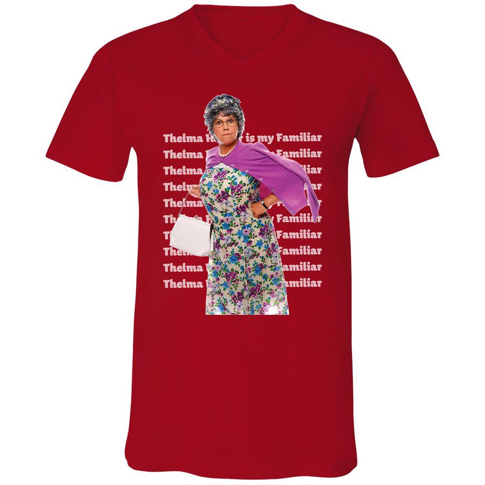 Unisex V-Neck T-Shirt - X4VU5J3U - Red - 3