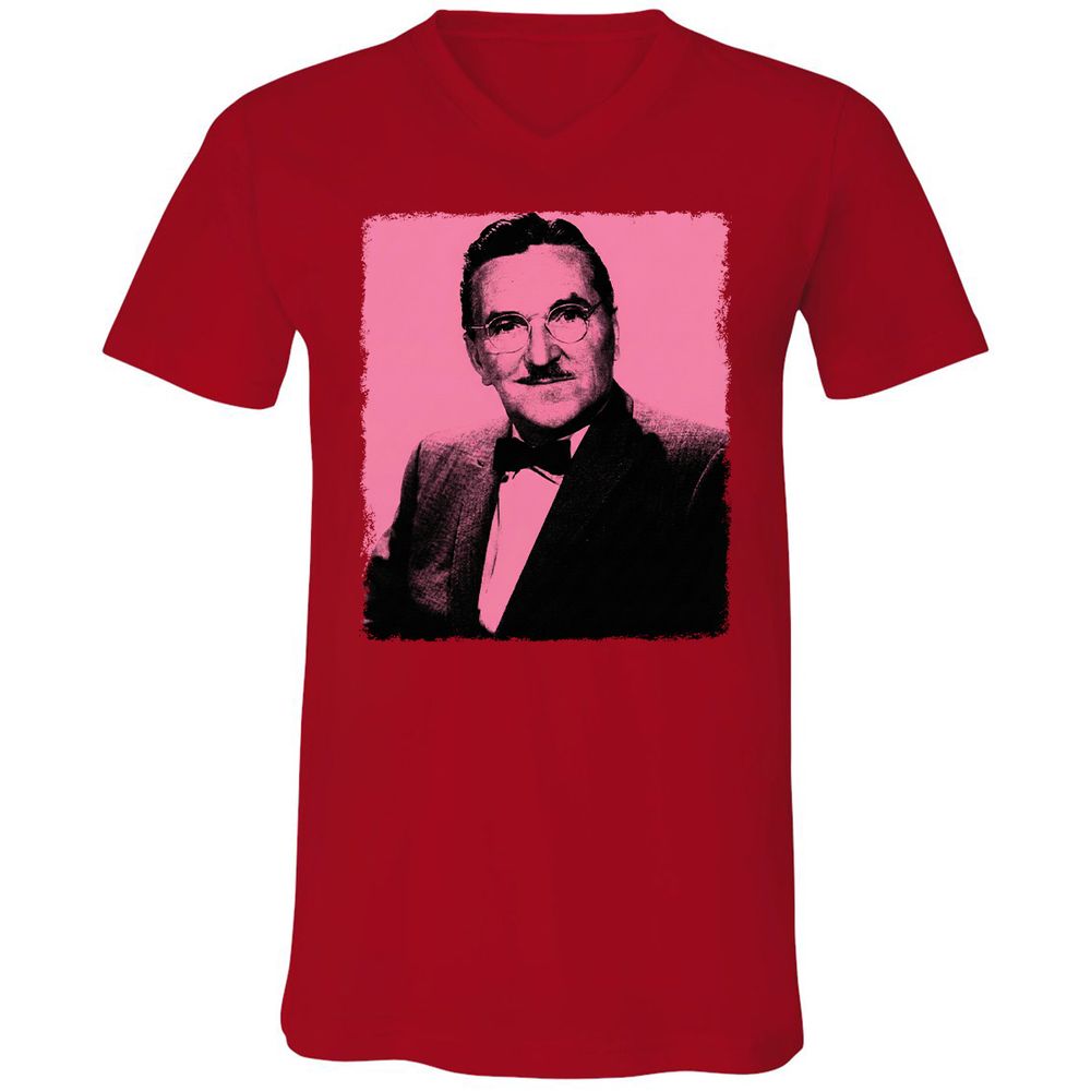 Unisex V-Neck T-Shirt - GUVVTRJ3 - Red - 3
