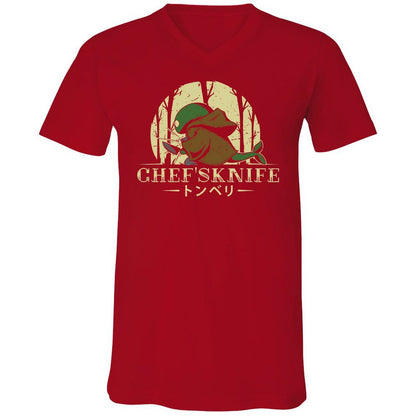 Unisex V-Neck T-Shirt - YK2MSPPX - Red - 3