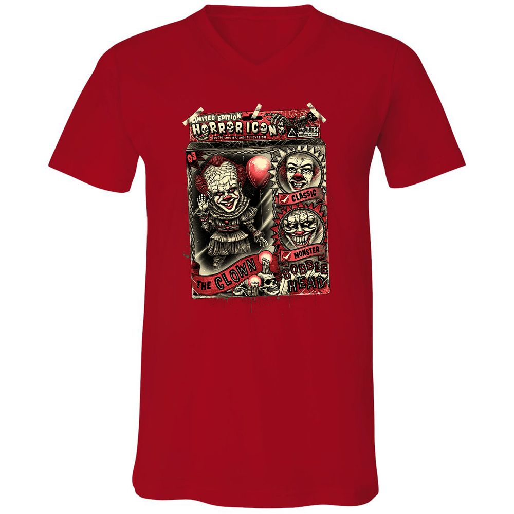 Unisex V-Neck T-Shirt - HRU19LE3 - Red - 3