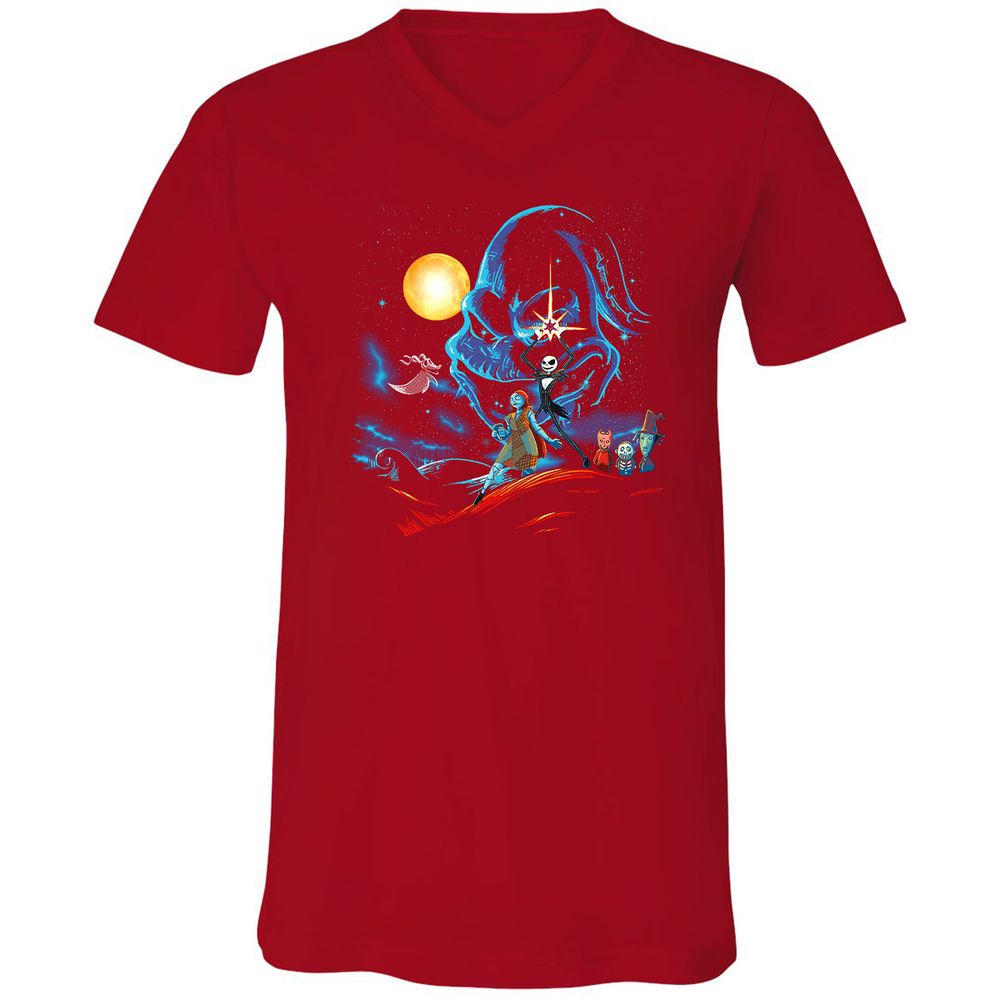 Unisex V-Neck T-Shirt - HE3V97T4 - Red - 3