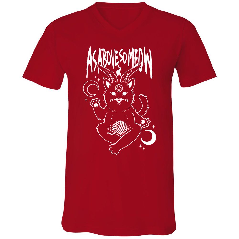 Unisex V-Neck T-Shirt - LERQT77B - Red - 3