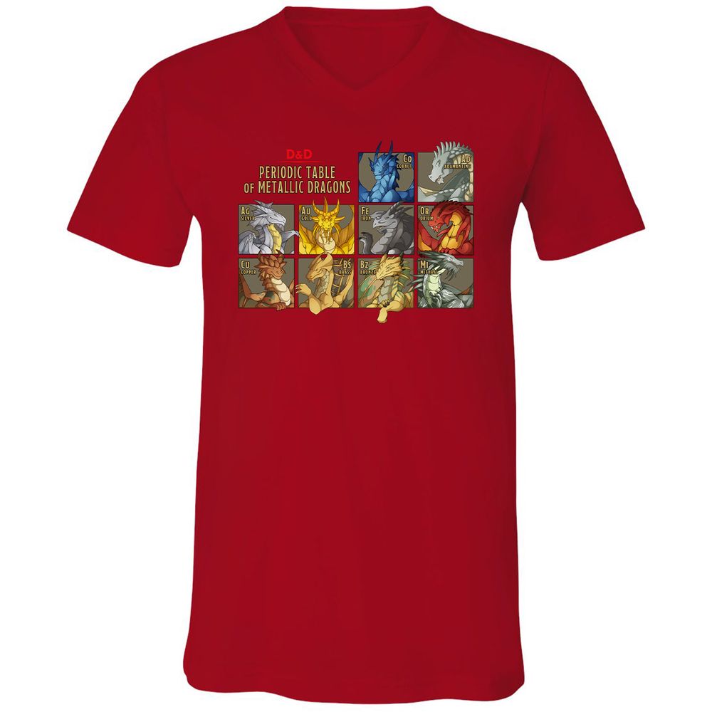 Unisex V-Neck T-Shirt - Y9289P9H - Red - 3