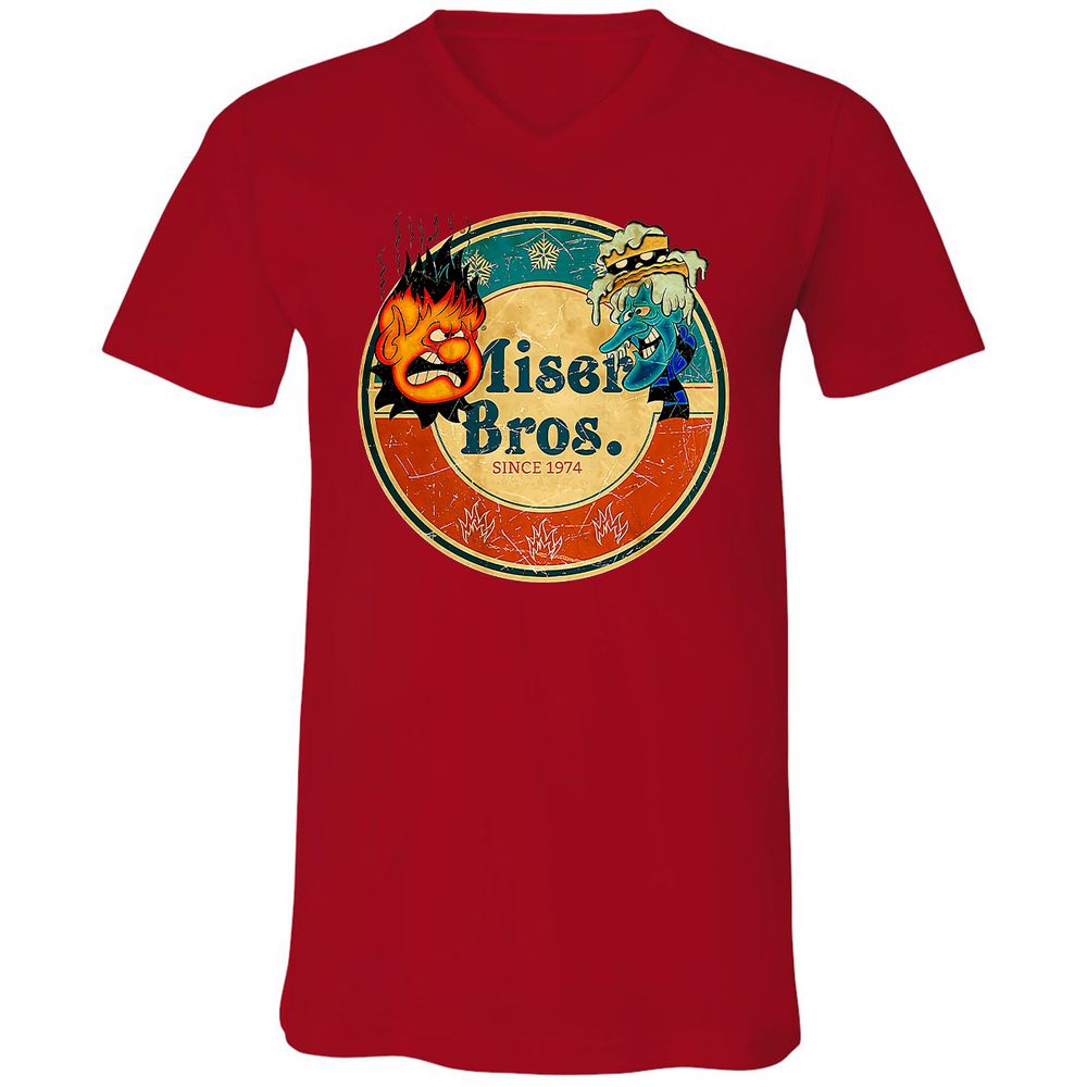 Unisex V-Neck T-Shirt - ZZRRSVFS - Red - 3