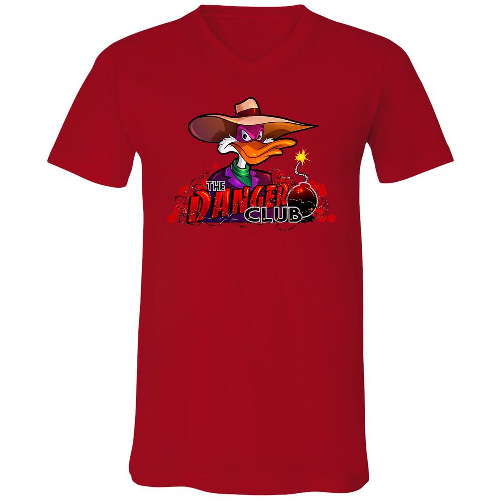 Unisex V-Neck T-Shirt - RWCKX19B - Red - 3