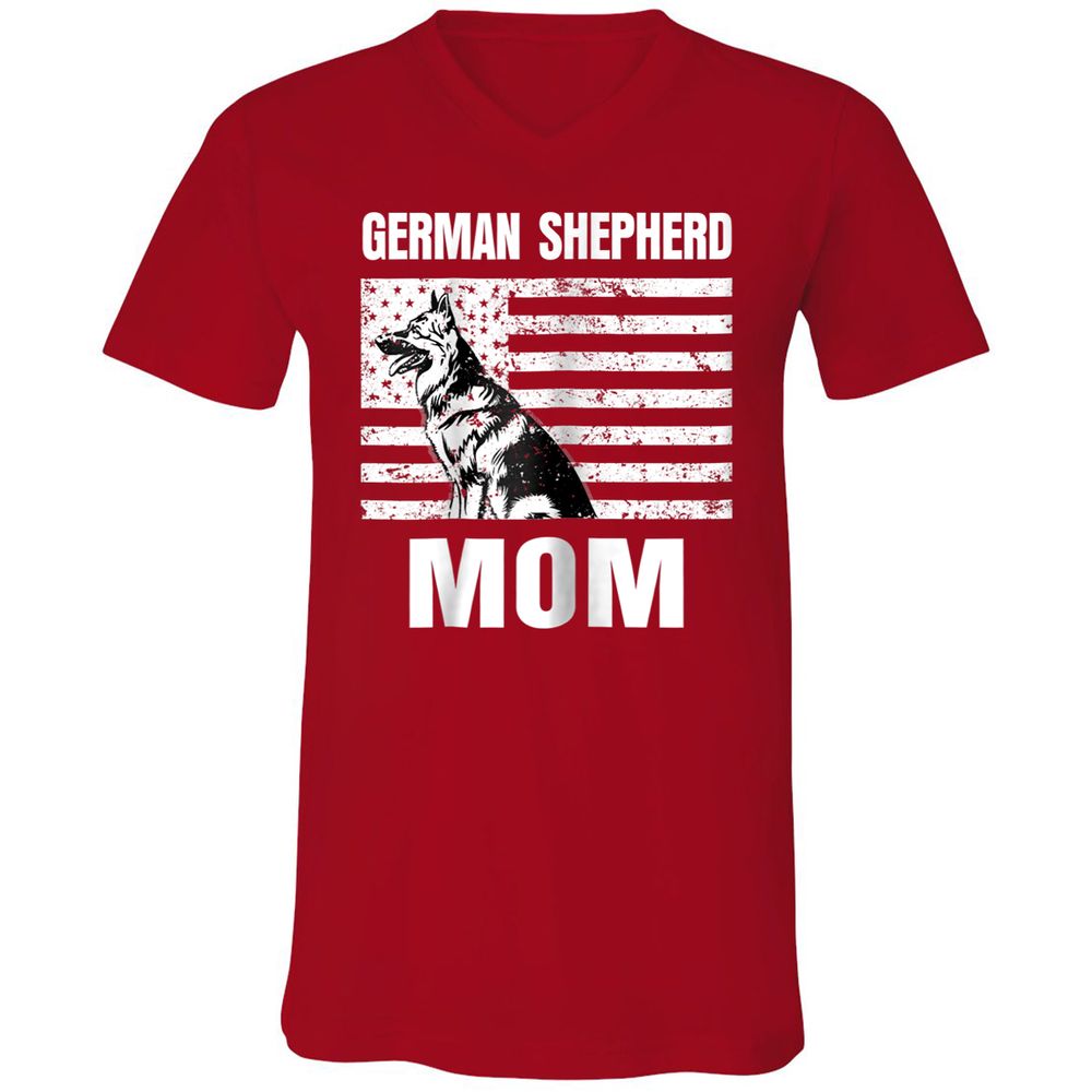Unisex V-Neck T-Shirt - HZMVDJ22 - Red - 3