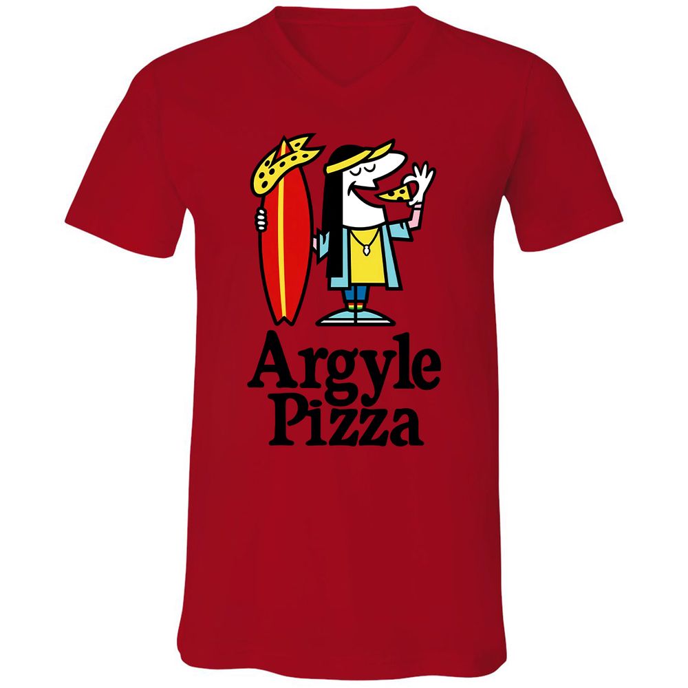 Unisex V-Neck T-Shirt - LXGNRA4V - Red - 3