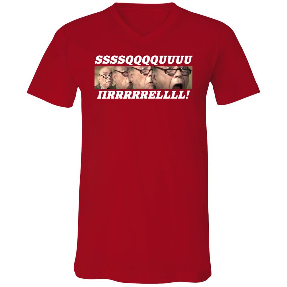 Unisex V-Neck T-Shirt - XFKQ9VVU - Red - 3