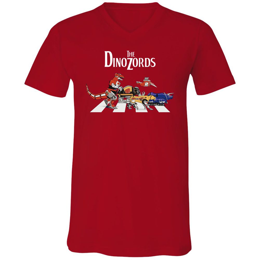 Unisex V-Neck T-Shirt - R5CUXNZS - Red - 3