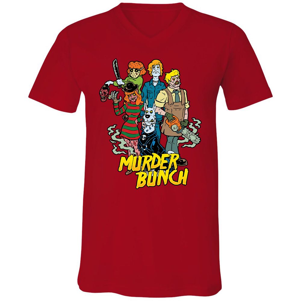 Unisex V-Neck T-Shirt - XA9ZAFZL - Red - 3