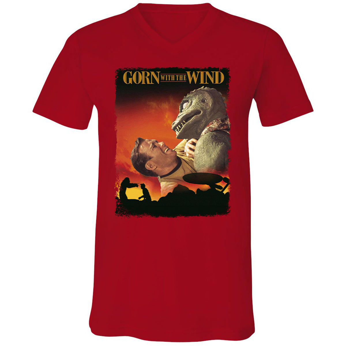 Unisex V-Neck T-Shirt - ASV5TAAZ - Red - 3