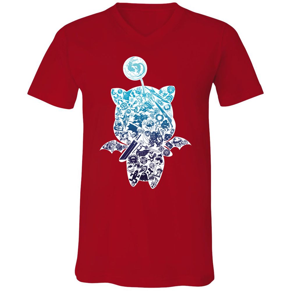 Unisex V-Neck T-Shirt - 427BNPML - Red - 3