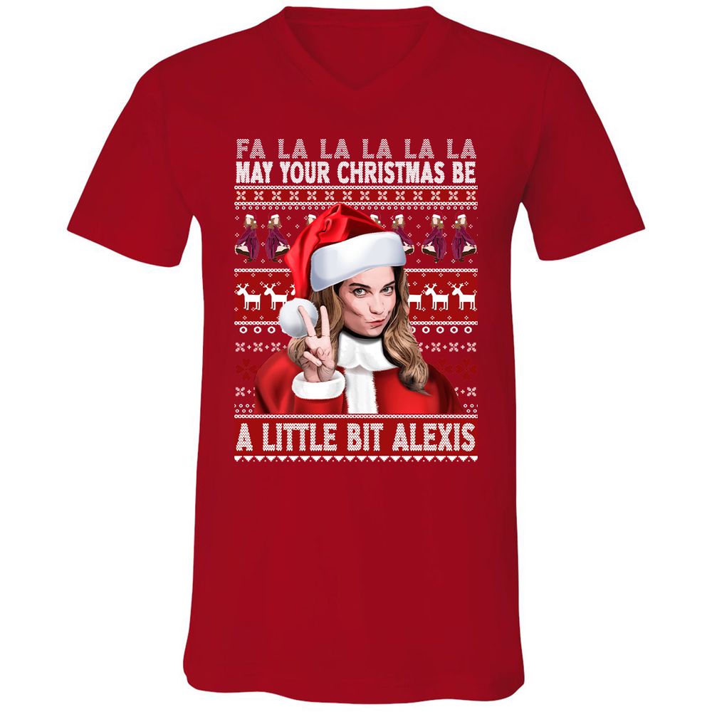 Unisex V-Neck T-Shirt - 56632TU2 - Red - 3