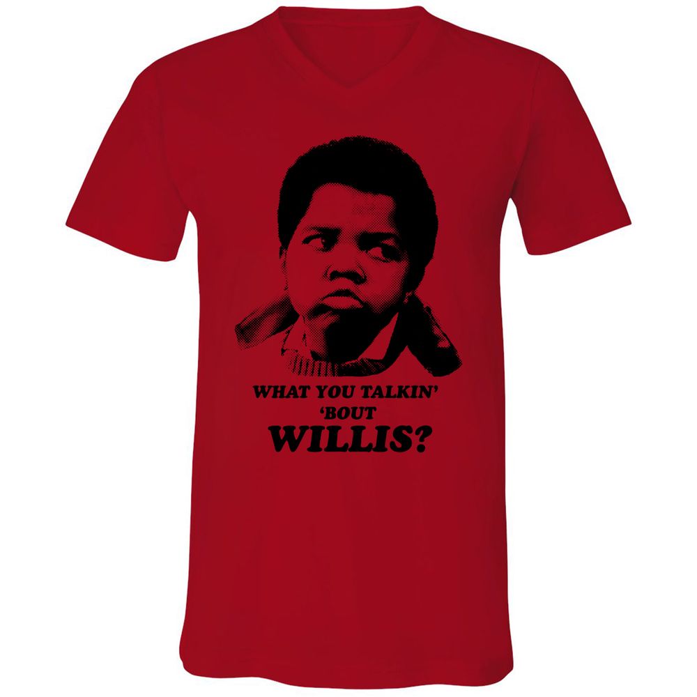Unisex V-Neck T-Shirt - HBZPM3XF - Red - 3