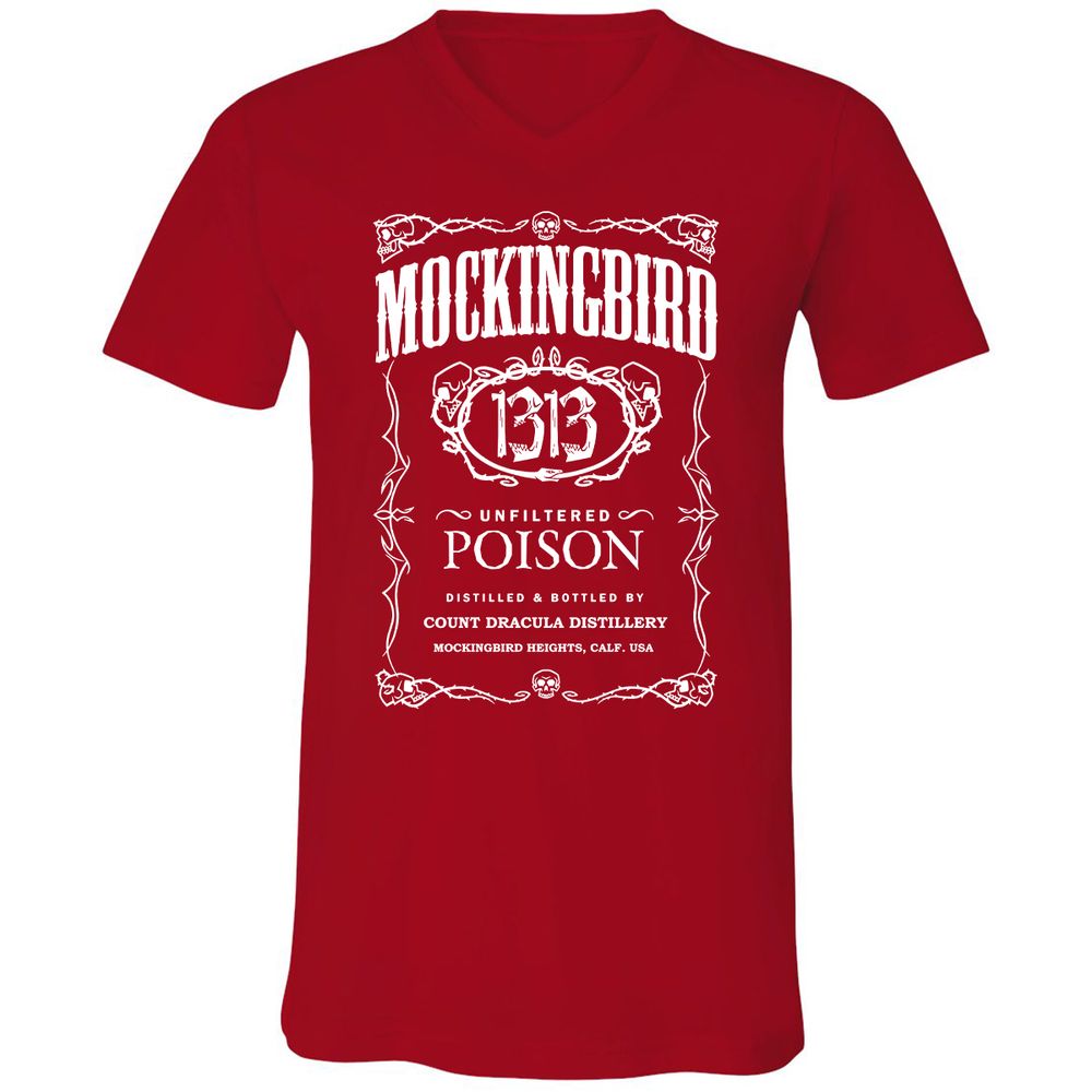 Unisex V-Neck T-Shirt - CVE8YJA6 - Red - 3
