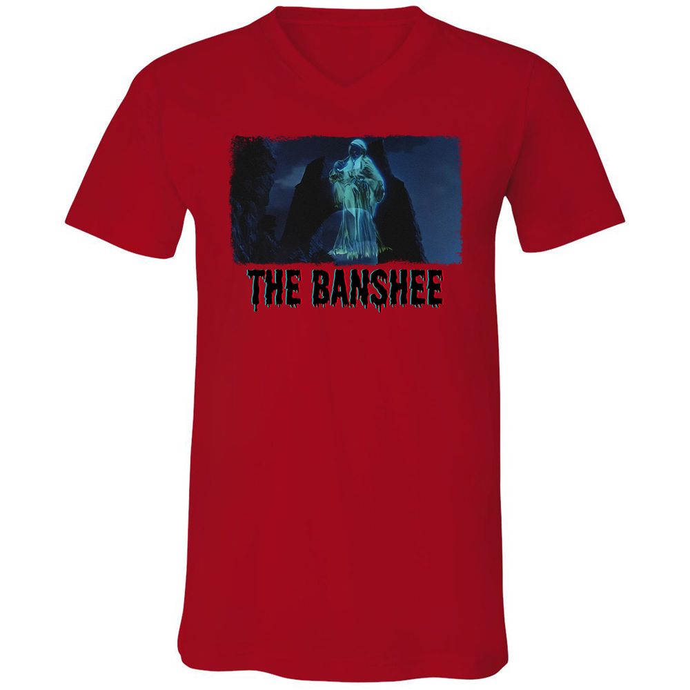 Unisex V-Neck T-Shirt - L3GJDTUJ - Red - 3