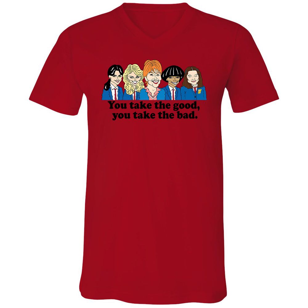 Unisex V-Neck T-Shirt - 6H126JMN - Red - 3