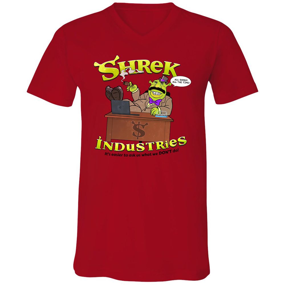 Unisex V-Neck T-Shirt - 69LWB4FM - Red - 3