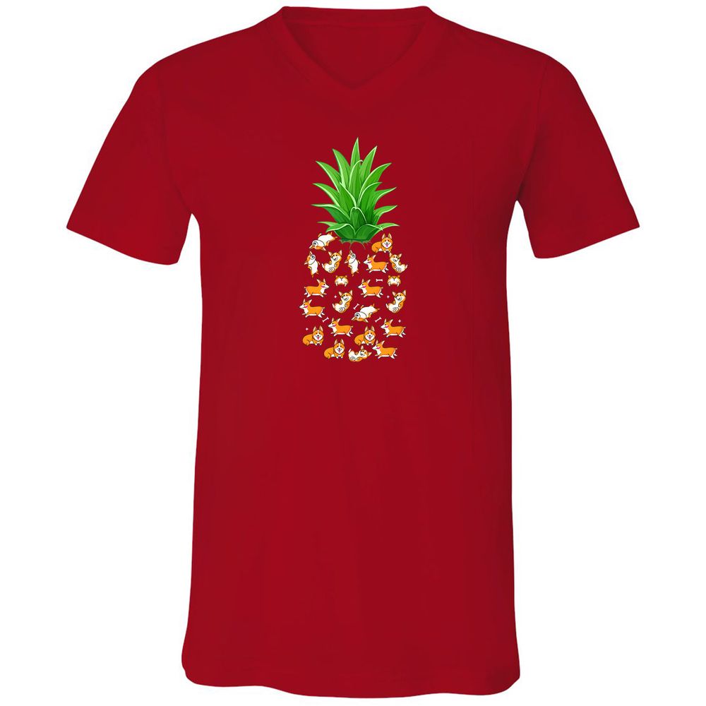 Unisex V-Neck T-Shirt - BYURW39F - Red - 3