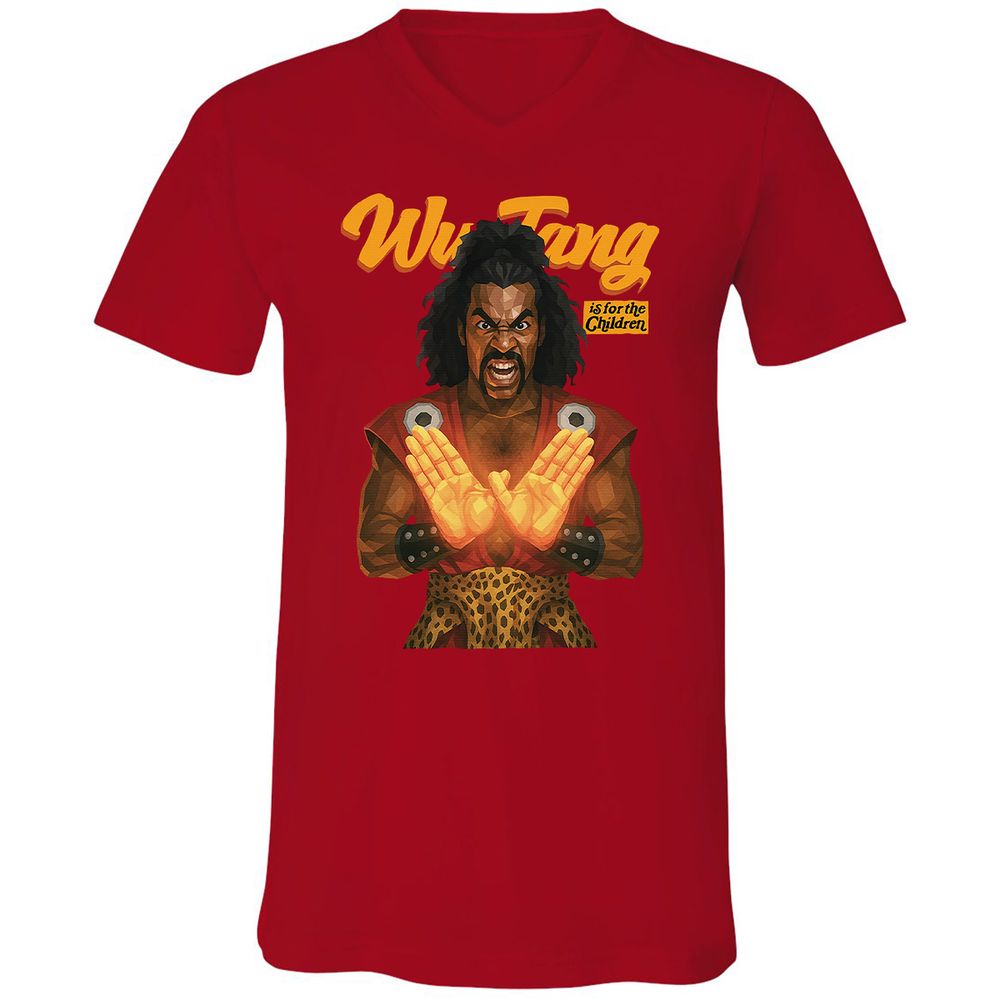 Unisex V-Neck T-Shirt - YHUTLEER - Red - 3