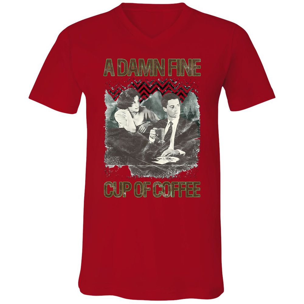 Unisex V-Neck T-Shirt - NFF1TDD7 - Red - 3